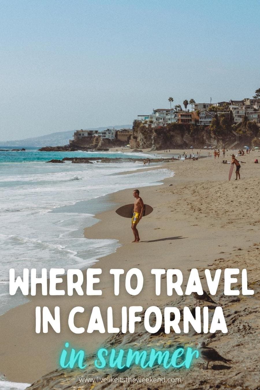 Dónde viajar en California en verano pin cover