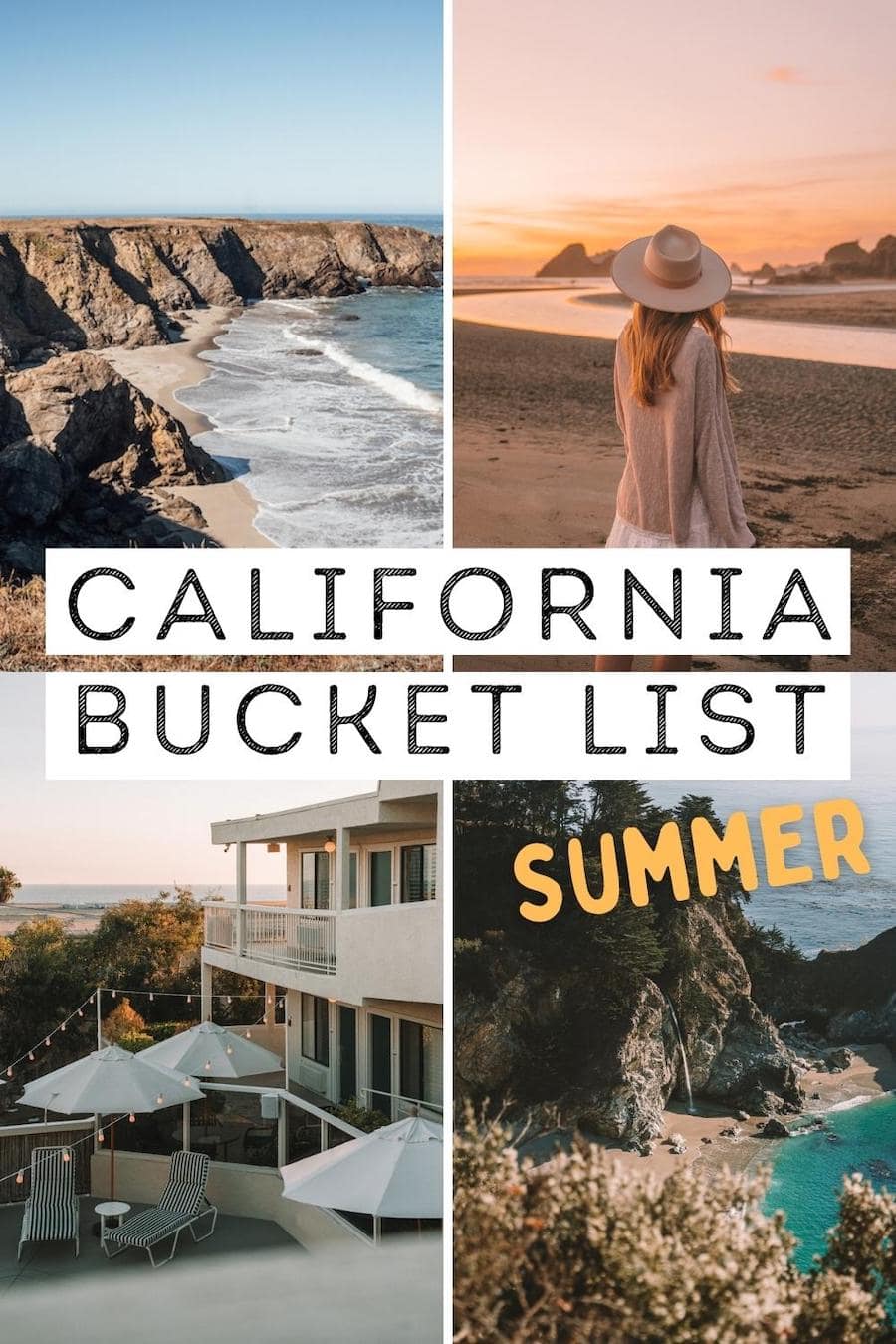 Dónde viajar en California en verano pin cover