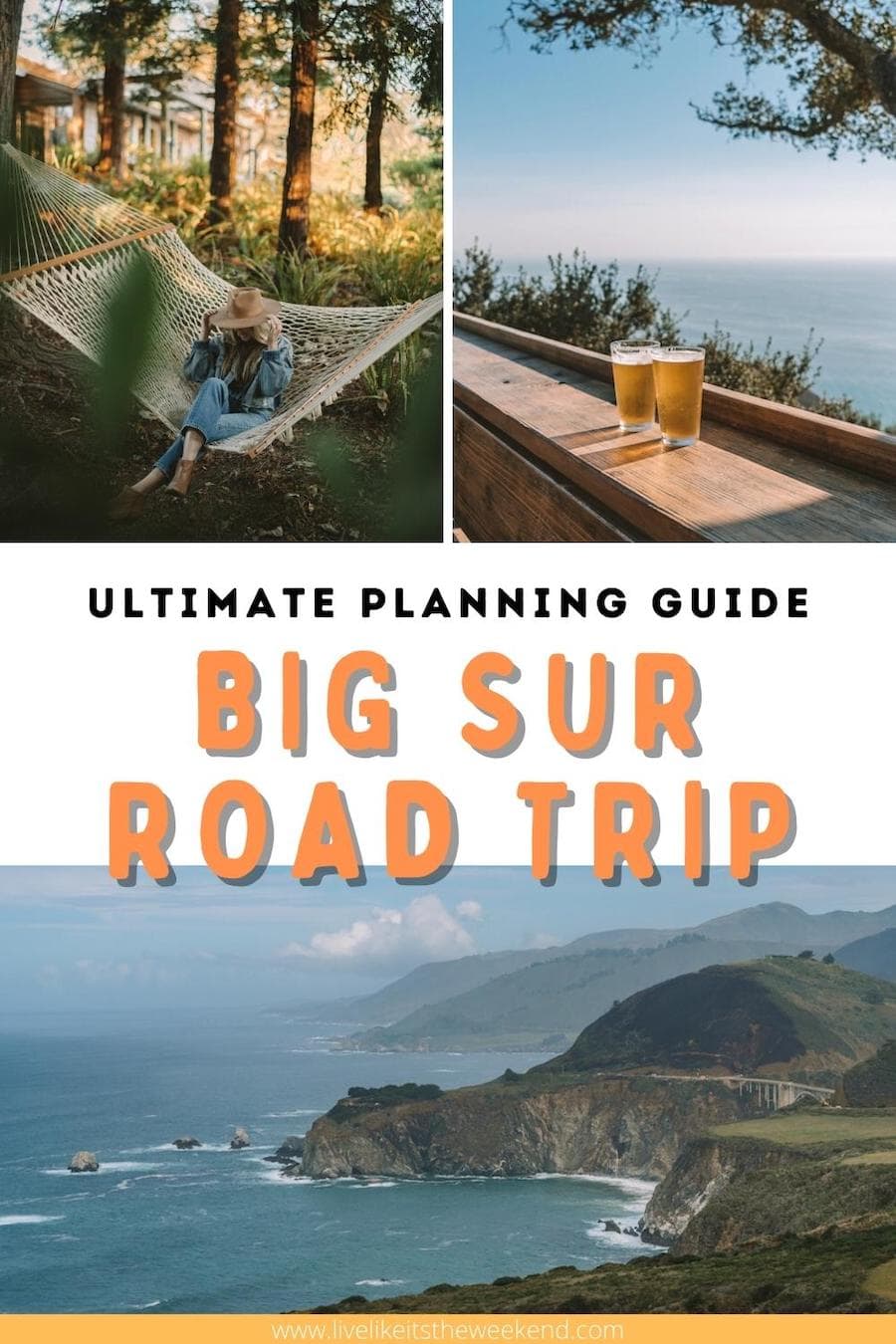 cubierta de pin para la guía de viaje por carretera de Big Sur