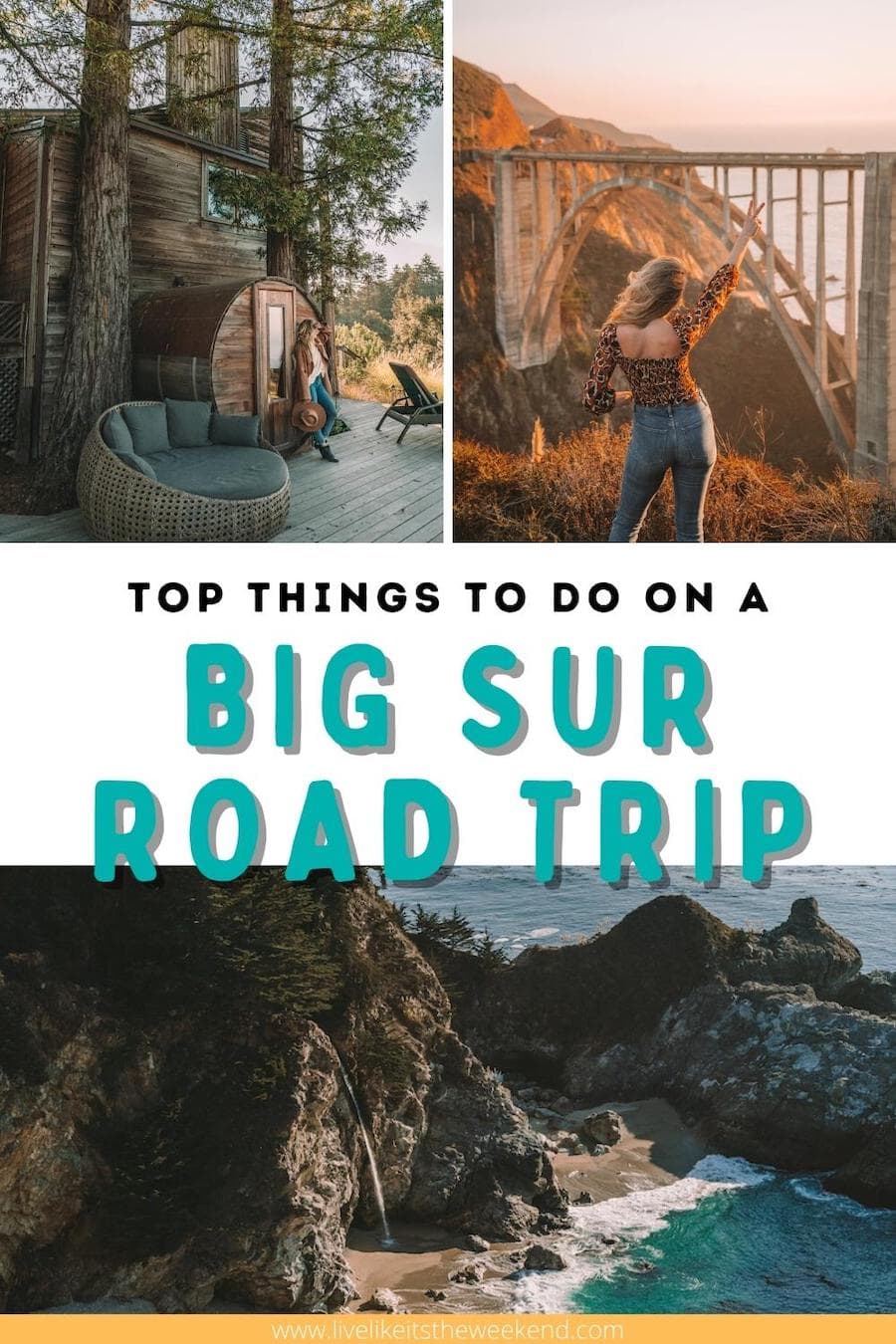 cubierta de pin para la guía de viaje por carretera de Big Sur