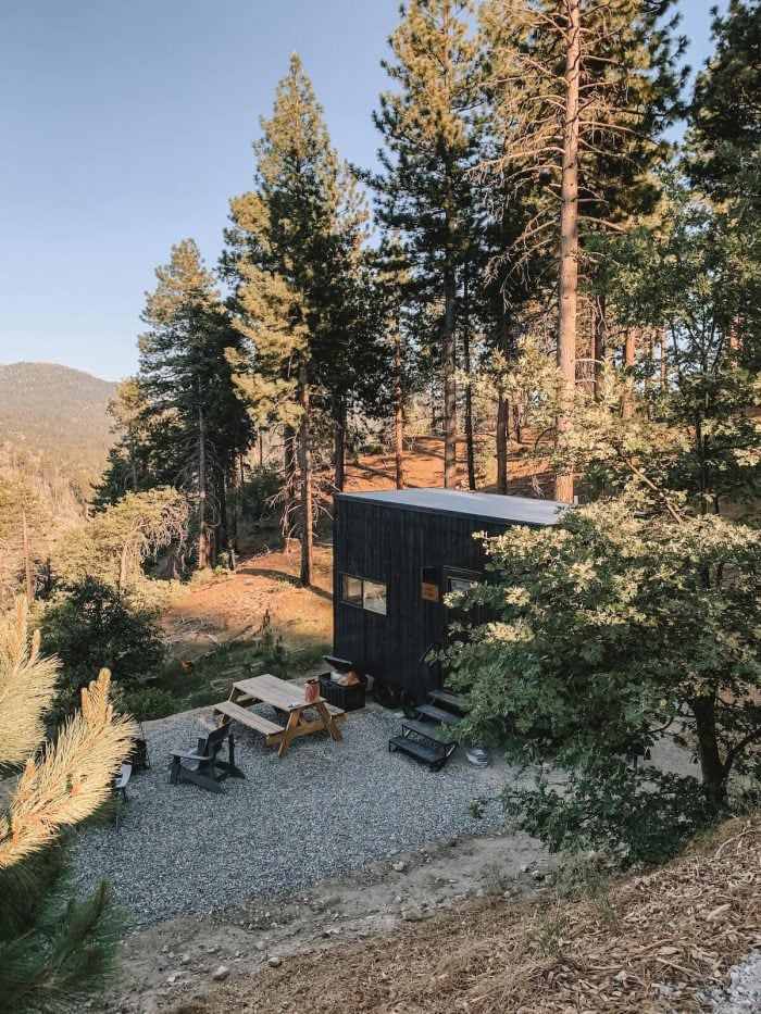 Vista de las cabañas Getaway en Big Bear