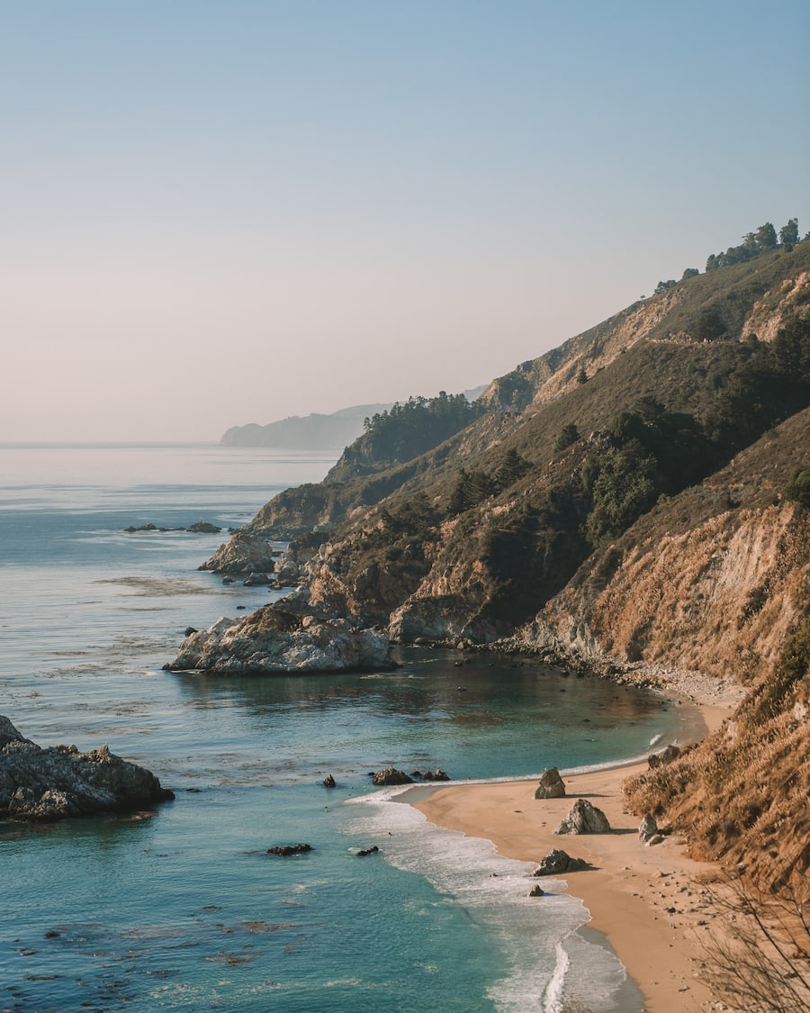Costa soleada de Big Sur