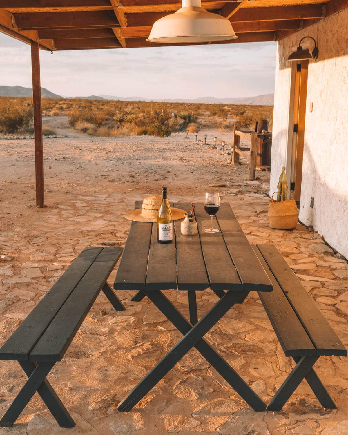 Una estancia remota y acogedora en El Rancho Joshua Tree