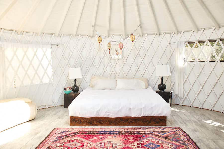 Glamping de yurtas en California
