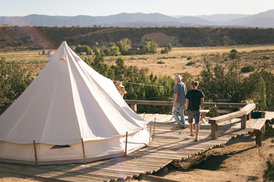 Glamping de yurtas en California