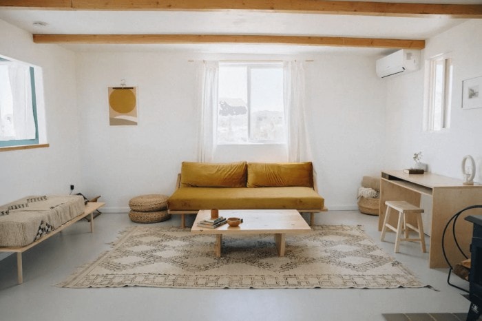 Sala de estar en El Rancho Joshua Tree
