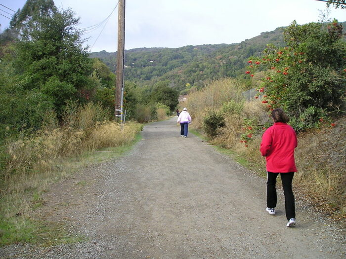 Los Gatos Creek Trail por Elf a través de Wikimedia cc