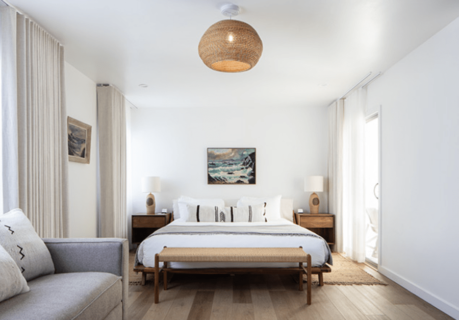 Interior de la habitación del Hotel Perla