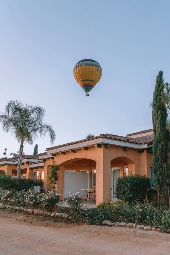 Vuelo en globo aerostático sobre la bodega Carter Estate