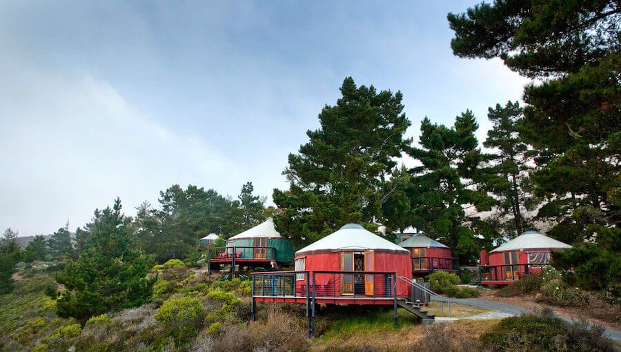 Yurta en el resort Treebones