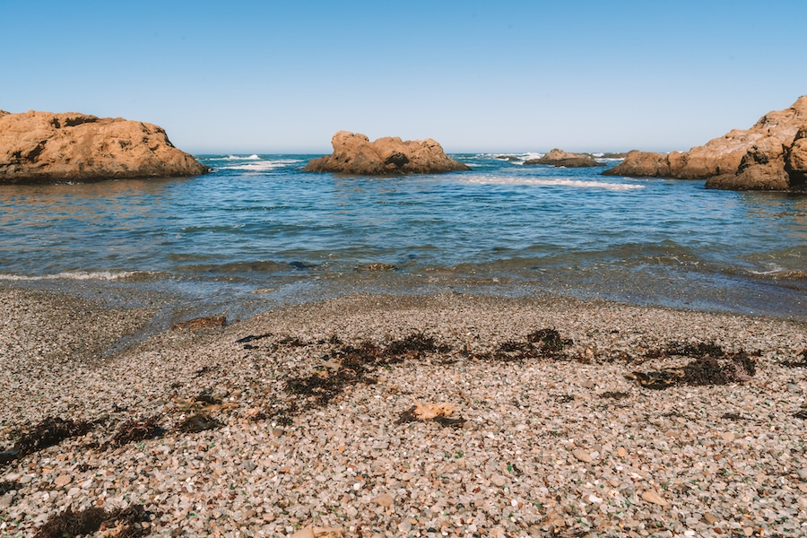 Playa de cristal en California
