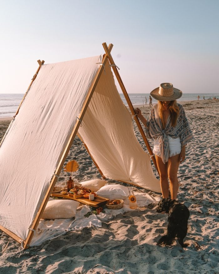 Michelle Halpern en la playa de Encinitas