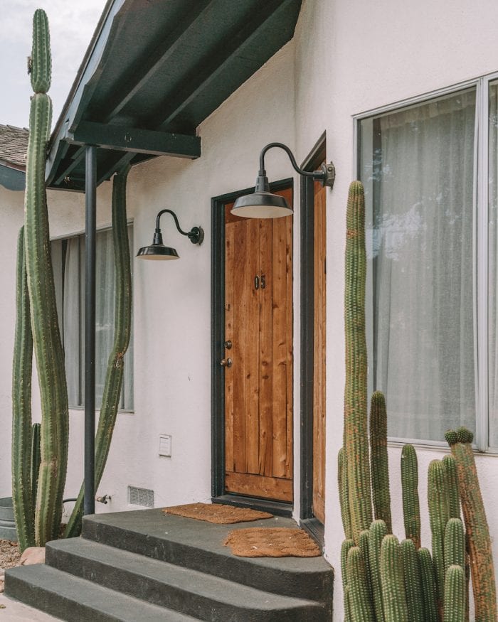 Entrada de la habitación del Alamo Motel