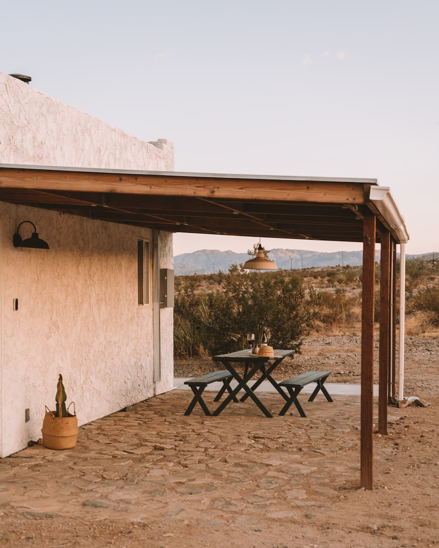 Patio de El Rancho en Joshua Tree