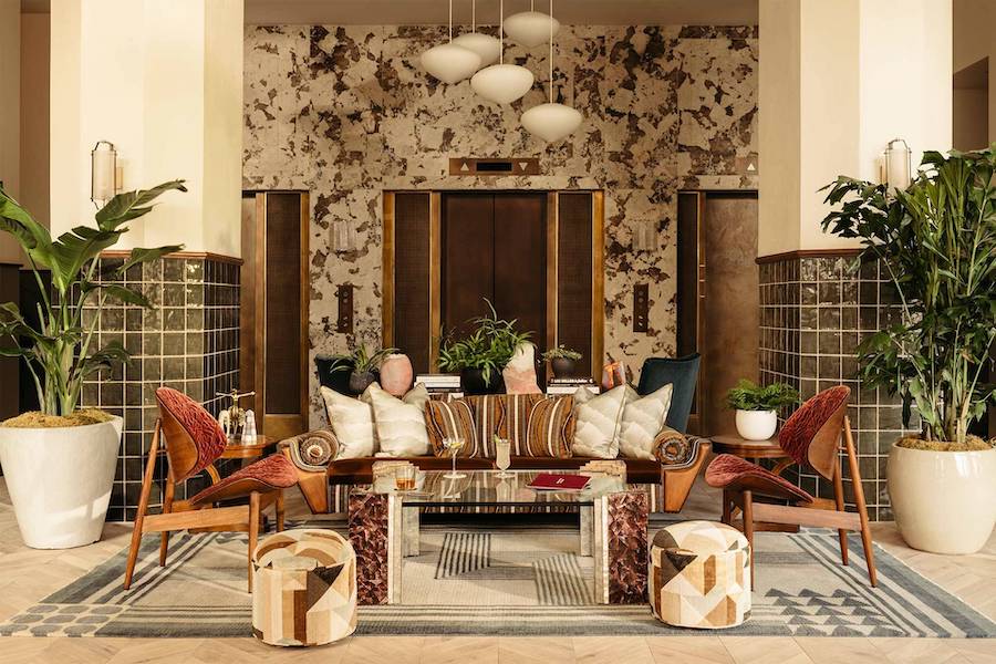 Diseño de interiores en el Hoxton Downtown LA - mejores hoteles boutique en California