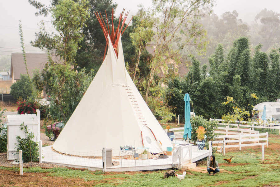 Alojamiento tipi glamping en California