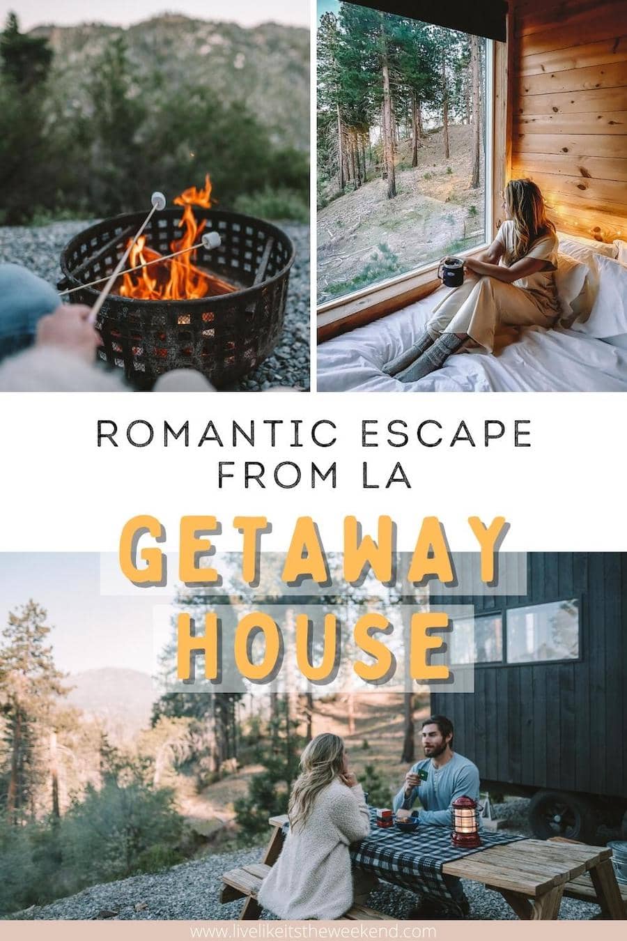 escapada romántica de la publicación del blog de los ángeles pin cover