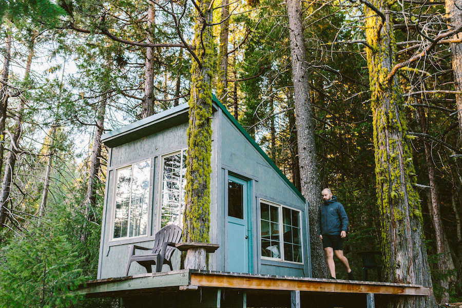 Cabaña en el bosque en el norte de California