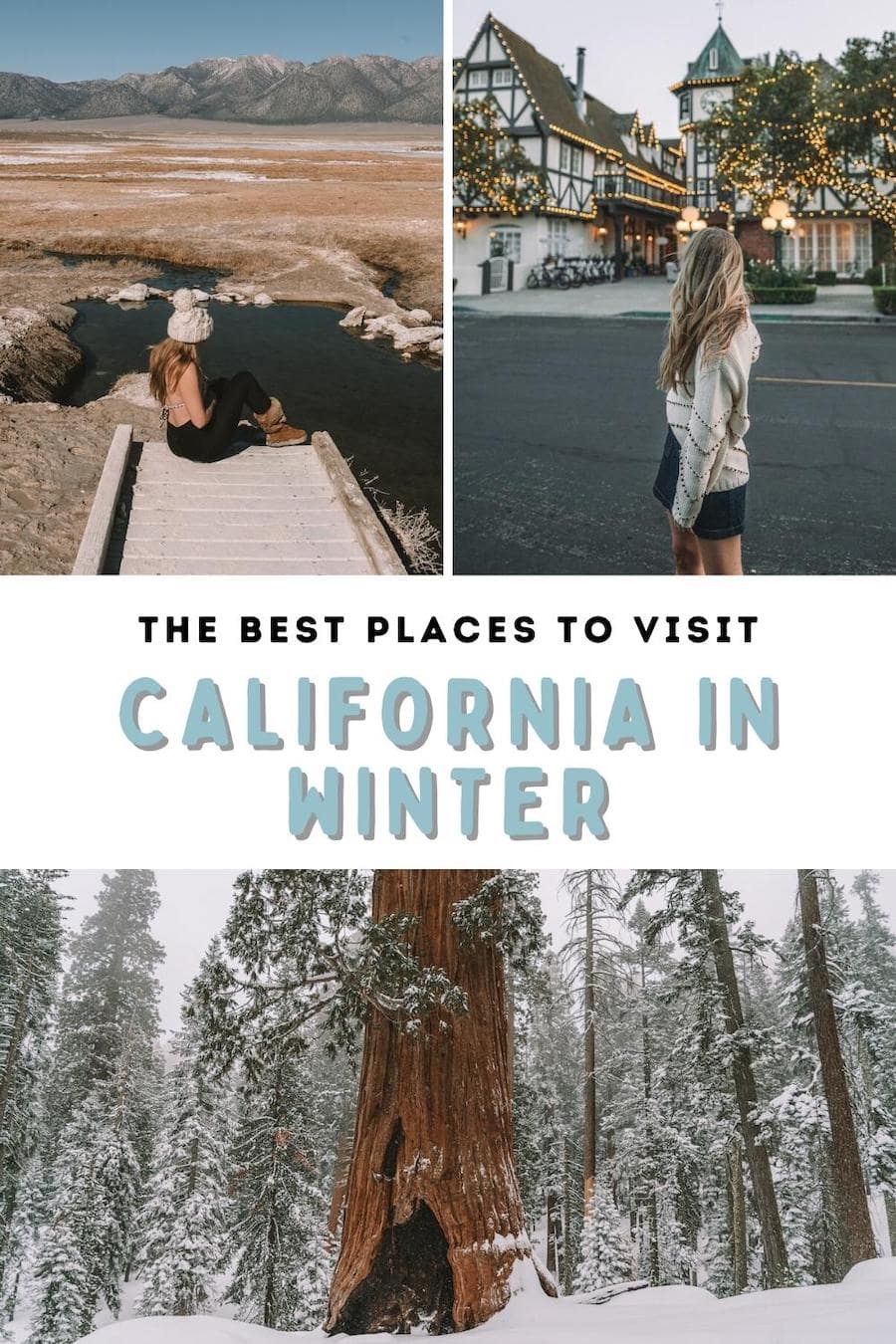 Portada de pin para publicación de blog de California en invierno